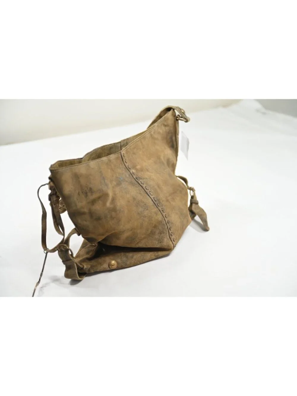 Free People We The Free Dallas Distressed Lea Bag OB2314502 in Sandblast Khaki